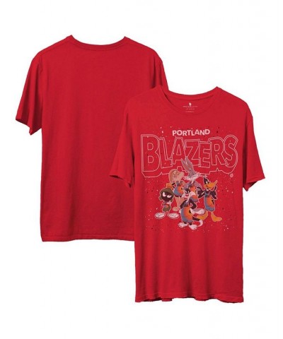 Men's Red Portland Trail Blazers Space Jam 2 Home Squad Advantage T-shirt $16.28 T-Shirts