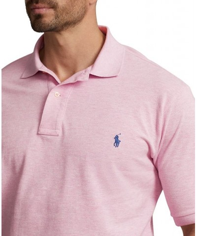 Men's Big & Tall Iconic Mesh Polo Shirt Bath Pink Heather $51.60 Polo Shirts