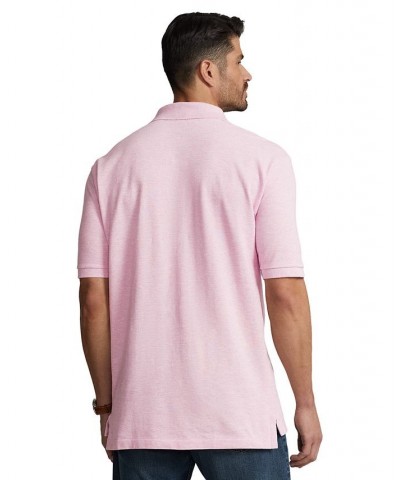 Men's Big & Tall Iconic Mesh Polo Shirt Bath Pink Heather $51.60 Polo Shirts