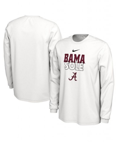 Men's White Alabama Crimson Tide On Court Long Sleeve T-shirt $22.50 T-Shirts
