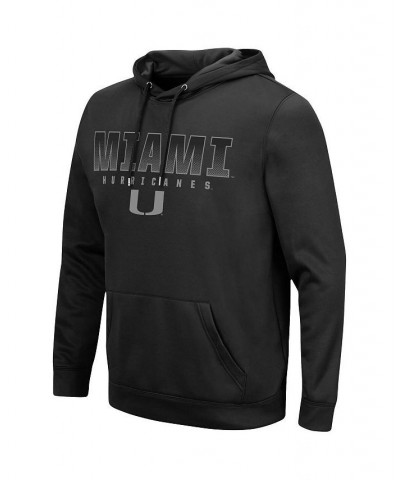 Men's Black Miami Hurricanes Blackout 3.0 Pullover Hoodie $29.90 Sweatshirt