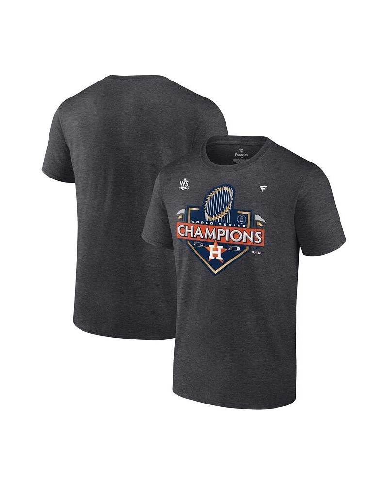 Men's Branded Heather Charcoal Houston Astros 2022 World Series Champions Locker Room Short Sleeve T-shirt $29.49 T-Shirts