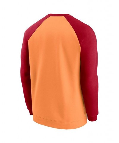 Men's Orange, Red Tampa Bay Buccaneers Historic Raglan Performance Pullover Sweater $40.00 Sweaters