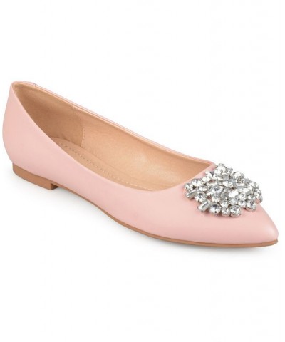 Women's Renzo Jeweled Flats Pink $51.99 Shoes