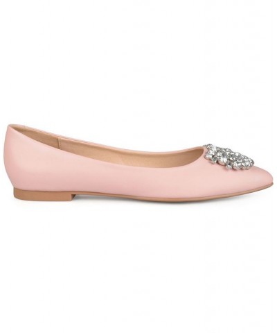 Women's Renzo Jeweled Flats Pink $51.99 Shoes