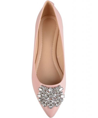 Women's Renzo Jeweled Flats Pink $51.99 Shoes