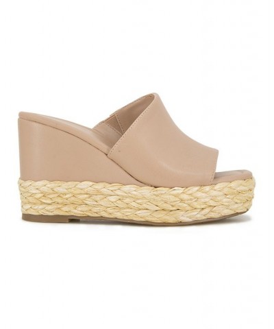 Women's Maria Mule Wedge Sandals Chai $51.48 Shoes