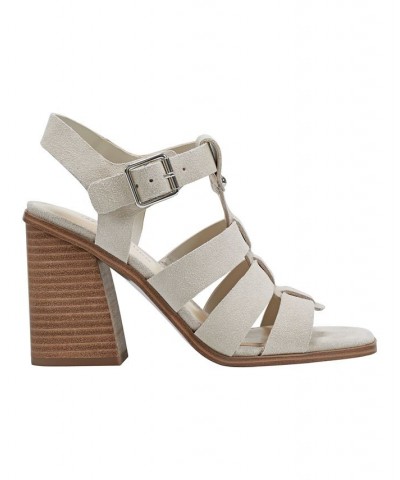 Women's Fynlee Block Heel Slip-on Dress Sandals White $39.24 Shoes