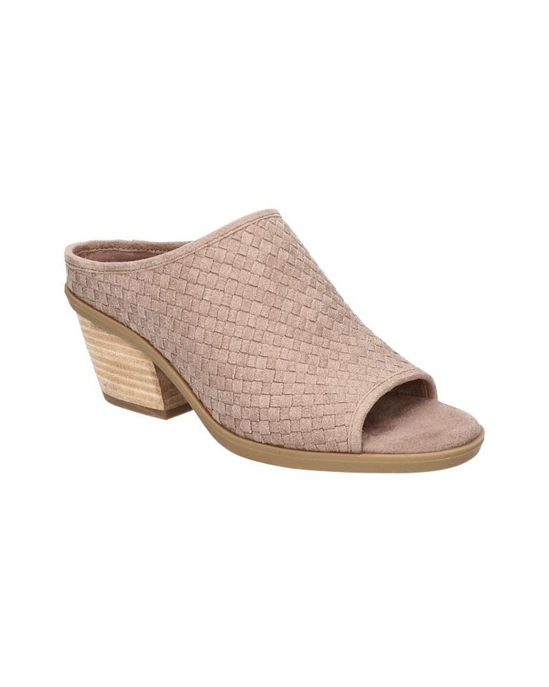 Women's Alivia Block Heel Sandals Taupe $31.00 Shoes