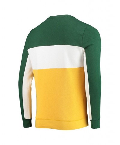 Men's Green and Gold-Tone Green Bay Packers Color Block Pullover Sweatshirt $32.25 Sweatshirt