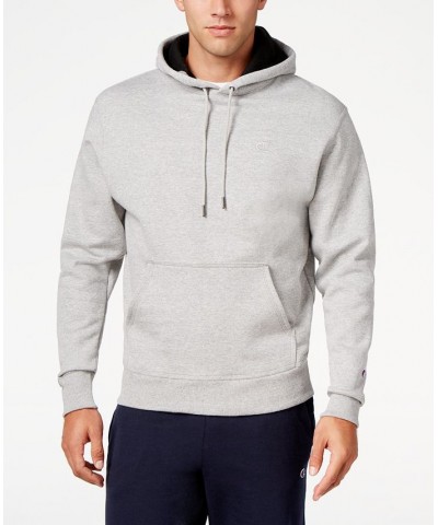 Men's Big & Tall Powerblend Solid Fleece Hoodie Oxford Gray $21.38 Sweatshirt
