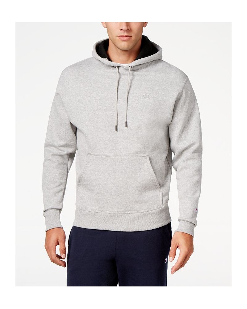 Men's Big & Tall Powerblend Solid Fleece Hoodie Oxford Gray $21.38 Sweatshirt