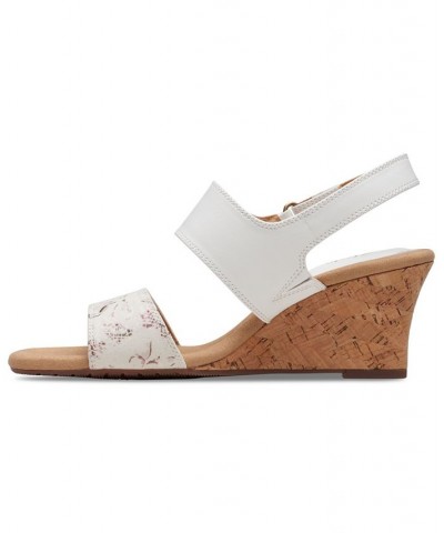 Women's Kyarra Faye Slingback Wedge Sandals White $32.70 Shoes