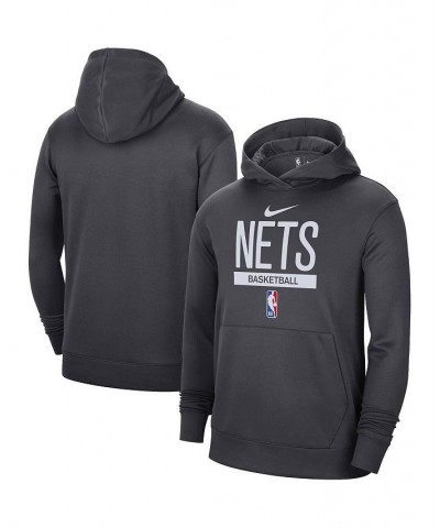 Men's Anthracite Brooklyn Nets 2022/23 Spotlight On-Court Practice Performance Pullover Hoodie $46.79 Sweatshirt