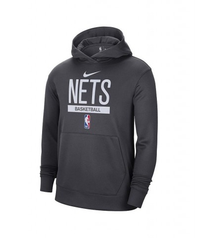 Men's Anthracite Brooklyn Nets 2022/23 Spotlight On-Court Practice Performance Pullover Hoodie $46.79 Sweatshirt