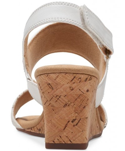 Women's Kyarra Faye Slingback Wedge Sandals White $32.70 Shoes