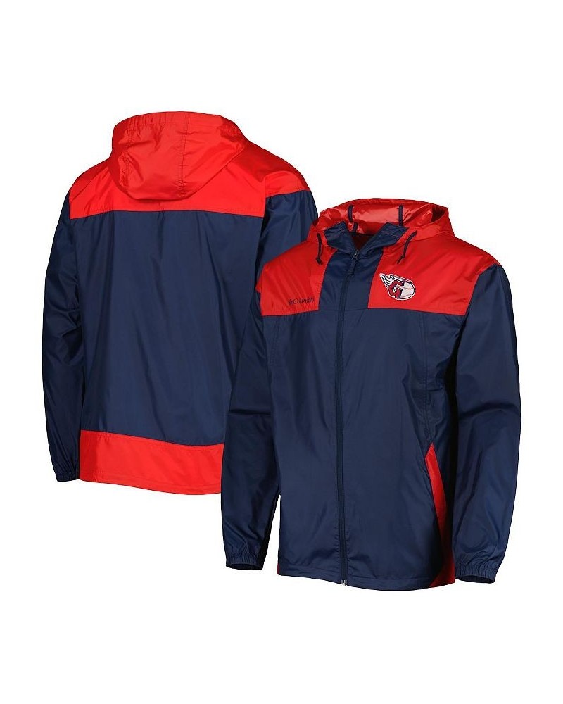 Men's Navy, Red Cleveland Guardians Omni-Shade Flash Forward Challenger Full-Zip Windbreaker Jacket $43.20 Jackets