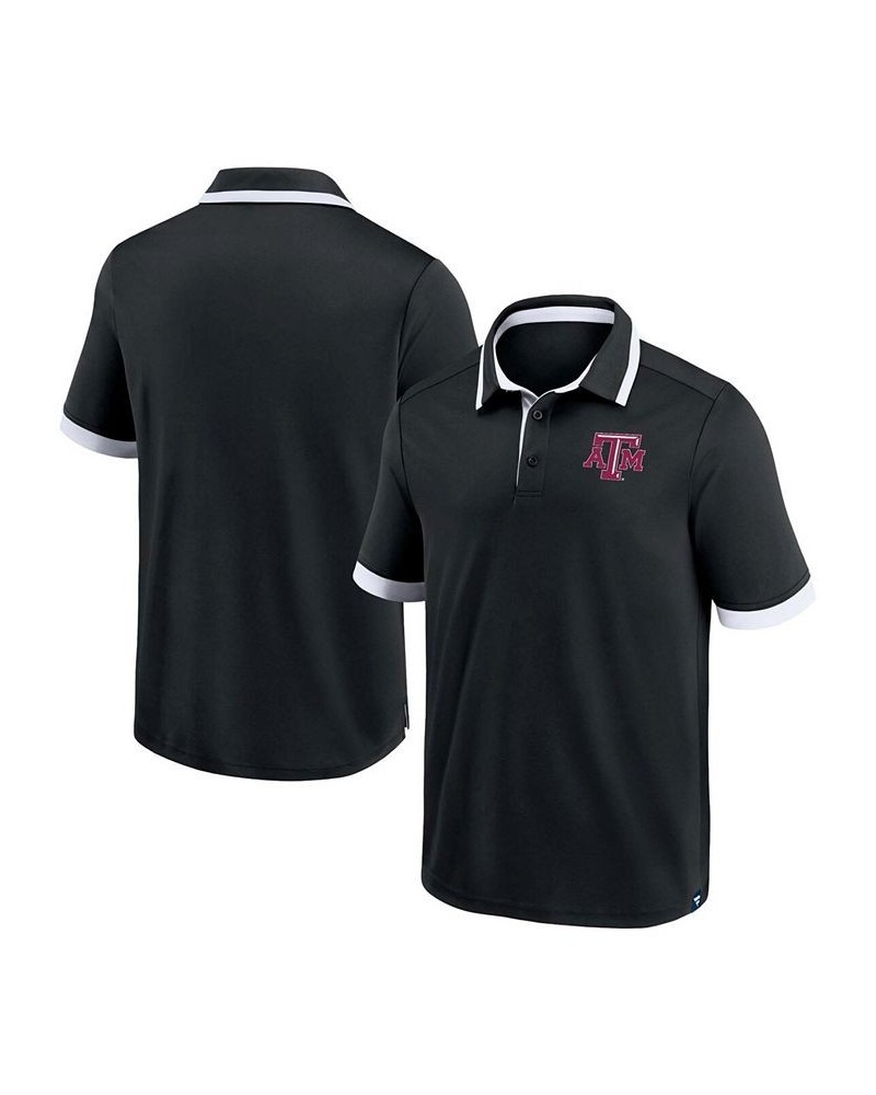 Men's Black Texas A M Aggies Color Block Polo Shirt $24.20 Polo Shirts