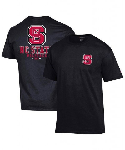 Men's Black NC State Wolfpack Stack 2-Hit T-shirt $26.09 T-Shirts