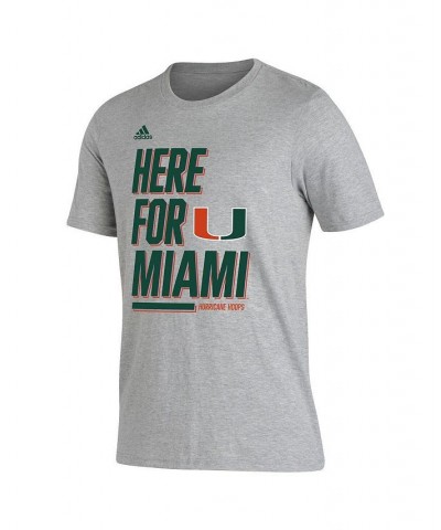 Men's Heather Gray Miami Hurricanes Here For Bench T-shirt $19.24 T-Shirts