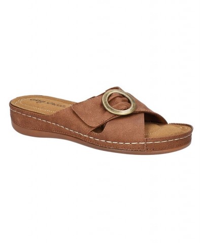Women's Bloomer Slide Sandals Tan/Beige $26.00 Shoes