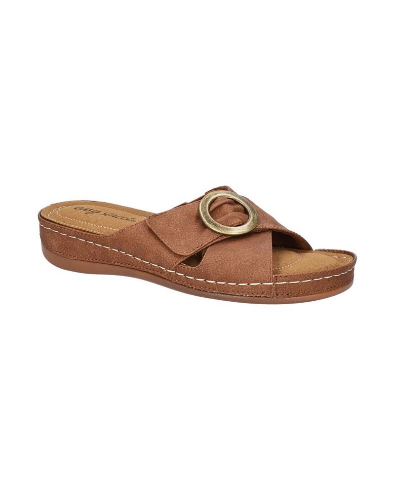 Women's Bloomer Slide Sandals Tan/Beige $26.00 Shoes