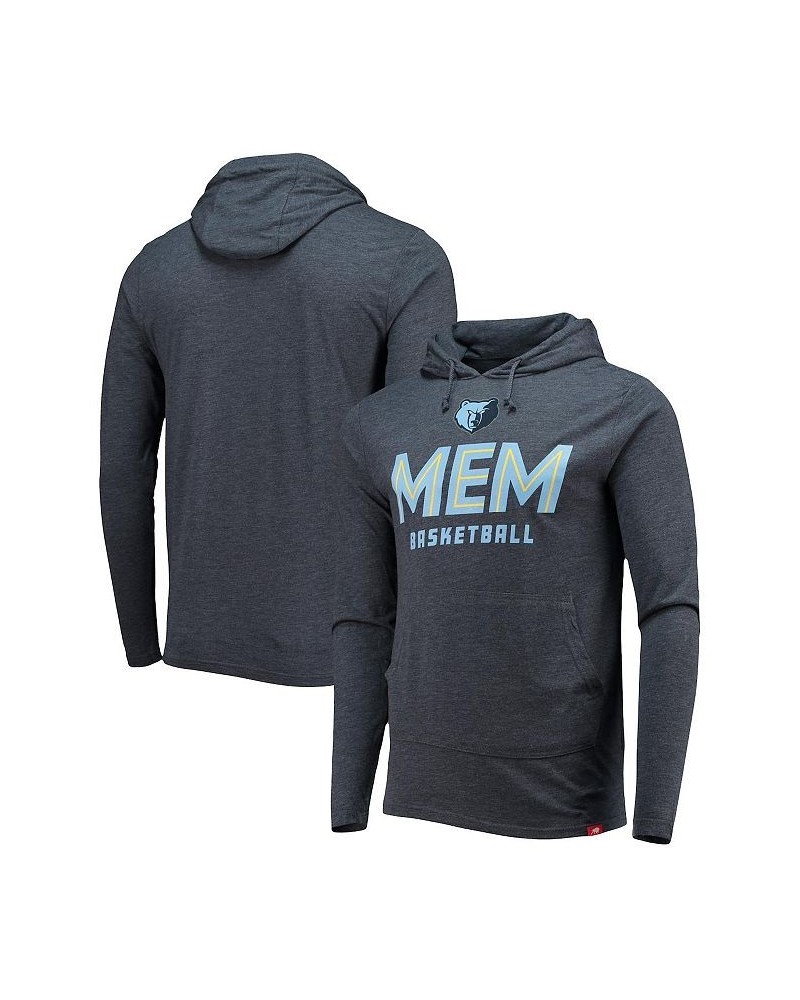 Men's Heathered Navy Memphis Grizzlies Practice Shoot Around Rowan Tri-Blend Pullover Hoodie $36.75 Sweatshirt