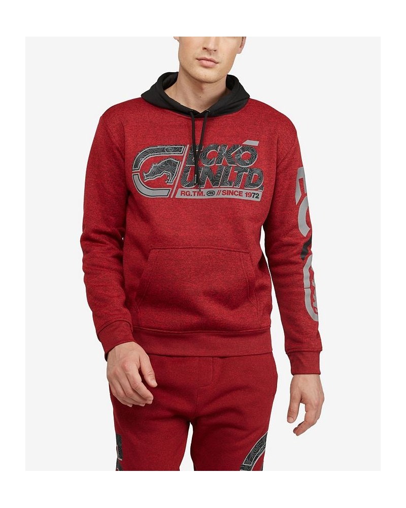 Men's Big and Tall Blocked Out Speed Hoodie Red $33.64 Sweatshirt