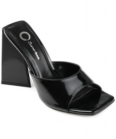 Women's Kammali Sculpted Heel Sandals Black $36.30 Shoes