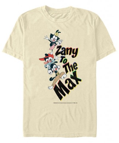 Men's Animaniacs Animated Series Zany Short Sleeve T-shirt Tan/Beige $16.80 T-Shirts