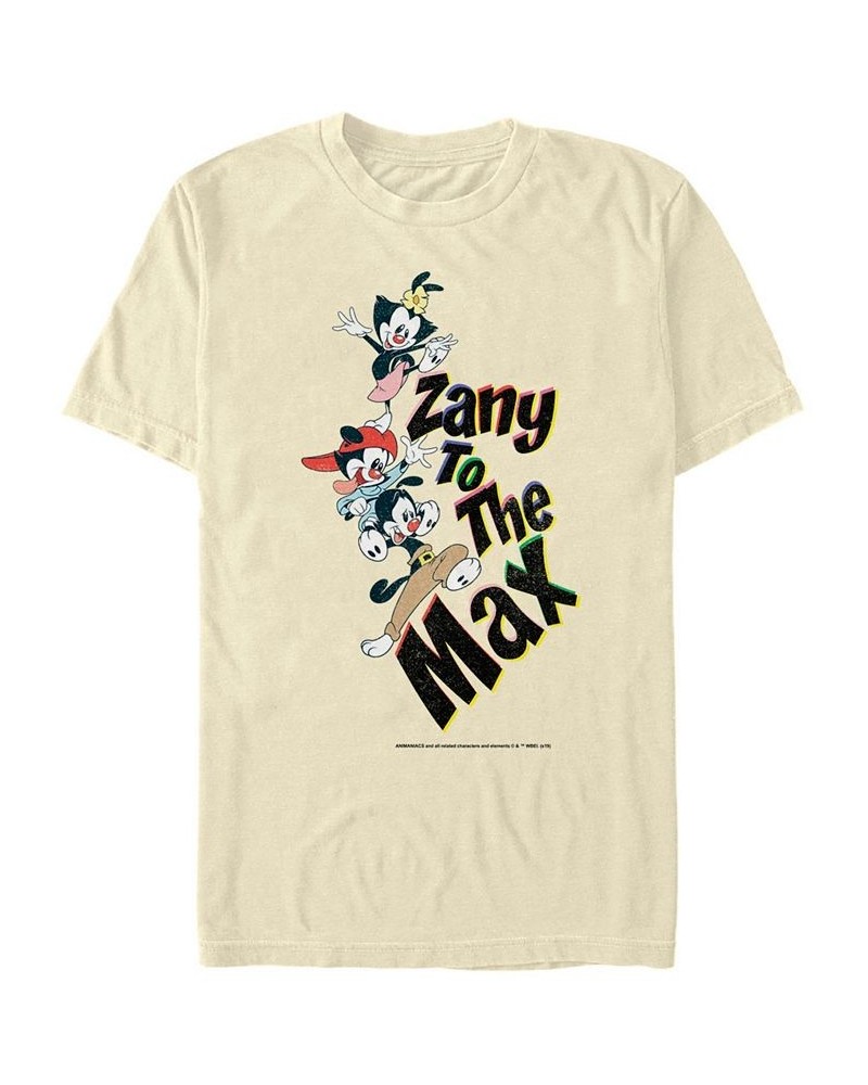 Men's Animaniacs Animated Series Zany Short Sleeve T-shirt Tan/Beige $16.80 T-Shirts