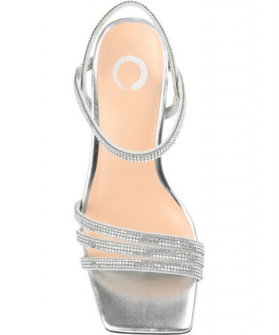 Women's Coraa Rhinestone Stilettos Silver $35.20 Shoes