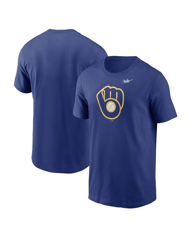 Men's Royal Milwaukee Brewers Cooperstown Collection Logo T-shirt $23.39 T-Shirts