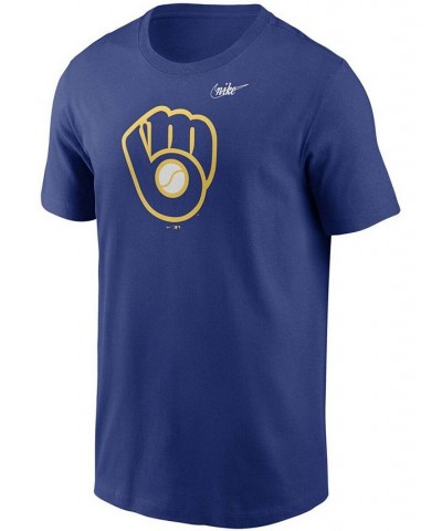 Men's Royal Milwaukee Brewers Cooperstown Collection Logo T-shirt $23.39 T-Shirts