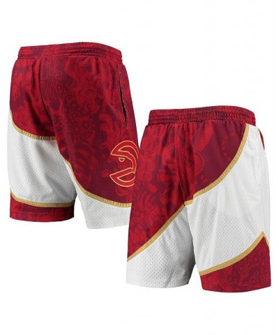 Men's Red Atlanta Hawks Hardwood Classics Lunar New Year Swingman Shorts $59.40 Shorts