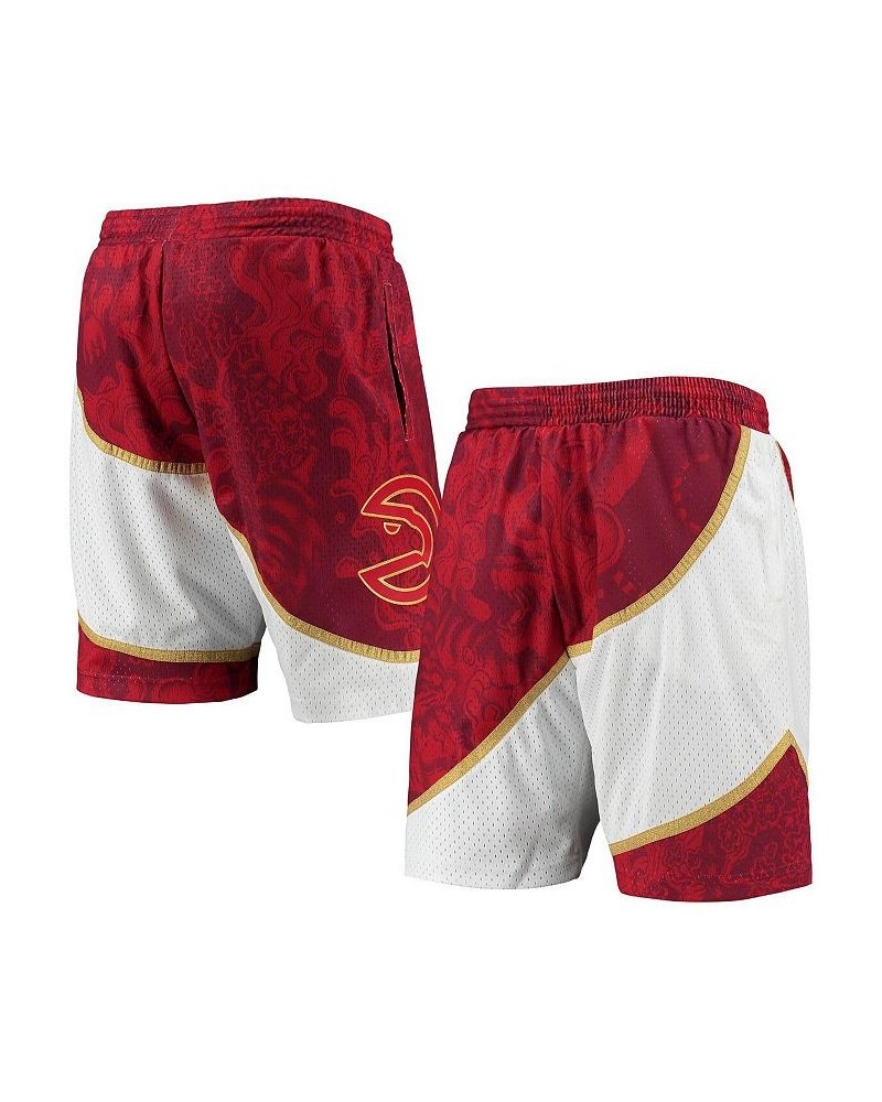 Men's Red Atlanta Hawks Hardwood Classics Lunar New Year Swingman Shorts $59.40 Shorts