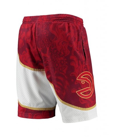 Men's Red Atlanta Hawks Hardwood Classics Lunar New Year Swingman Shorts $59.40 Shorts