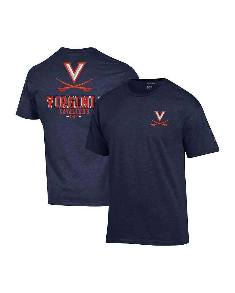 Men's Navy Virginia Cavaliers Stack 2-Hit T-shirt $19.43 T-Shirts