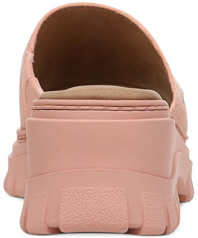 Women's Halle Platform Lug-Sole Slide Wedge Sandals Pink $43.56 Shoes