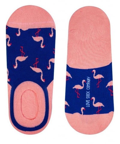 Men's Flamingo Novelty No-Show Socks Blue $11.37 Socks