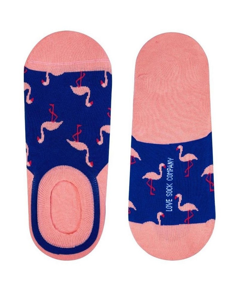 Men's Flamingo Novelty No-Show Socks Blue $11.37 Socks