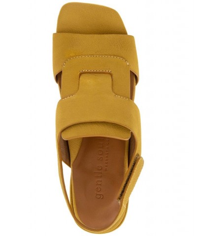 Women's Park Interlock Slingback Sandals Yellow $77.33 Shoes