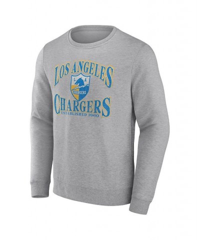 Men's Branded Heather Charcoal Los Angeles Chargers Playability Pullover Sweatshirt $31.85 Sweatshirt