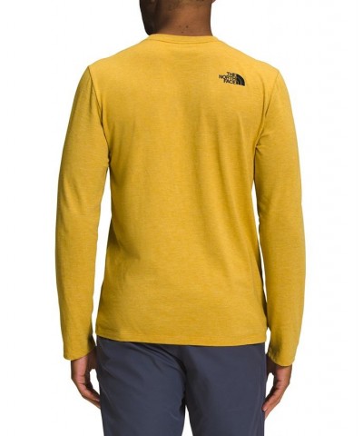 Men's Tri-Blend Bear Graphic Logo Shirt Yellow $23.50 T-Shirts