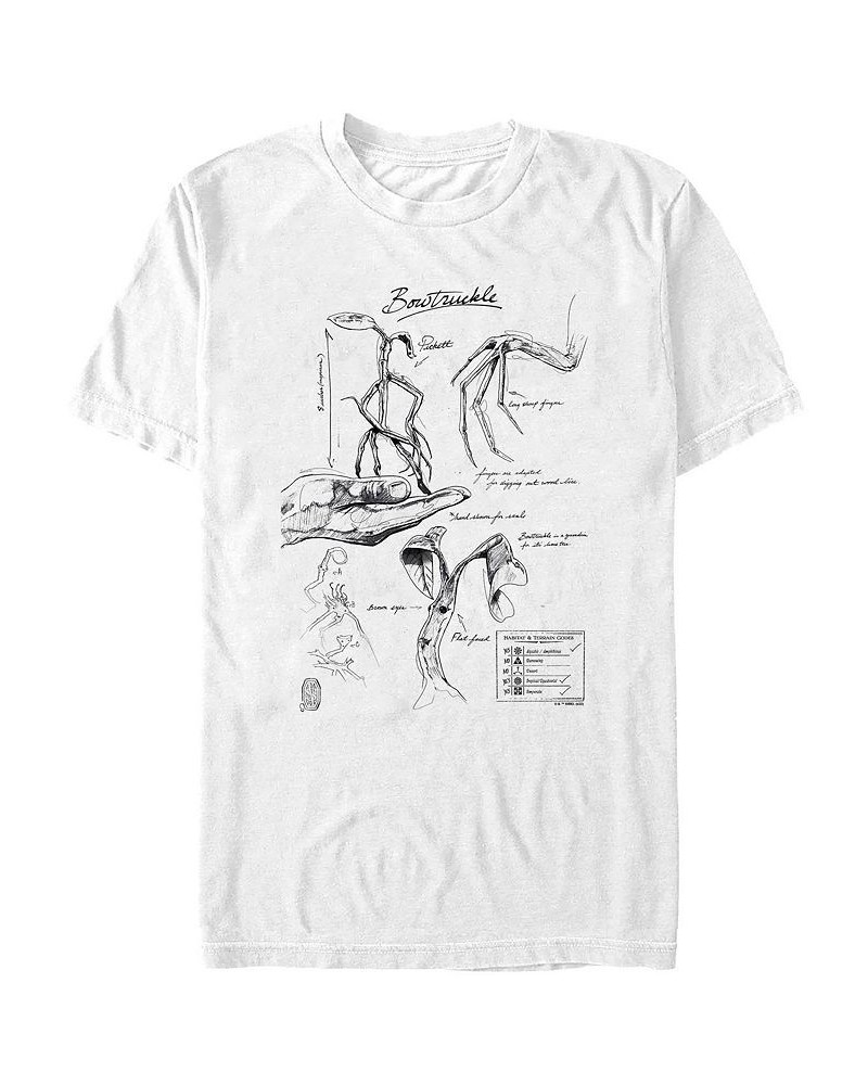 Men's Fantastic Beasts and Where to Find Them Bowtruckle Study Short Sleeve T-shirt White $18.54 T-Shirts