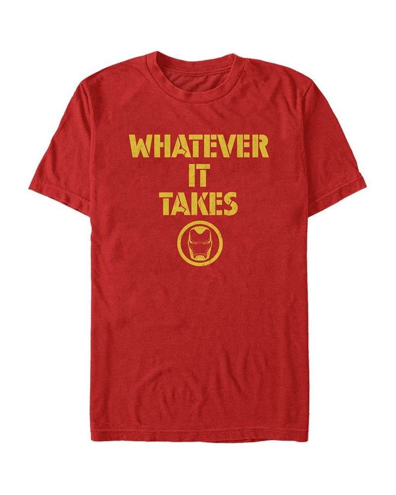 Marvel Men's Avengers Endgame Whatever It Takes Iron Man Logo, Short Sleeve T-shirt Red $16.45 T-Shirts