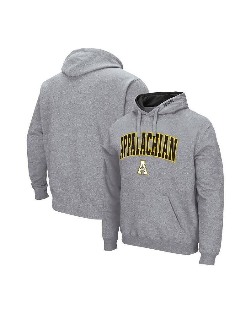 Men's Heathered Gray Appalachian State Mountaineers Arch and Logo Pullover Hoodie $27.50 Sweatshirt