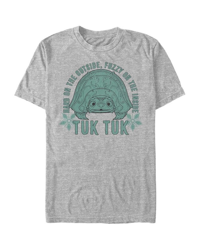 Men's Fuzzy Tuk Tuk Short Sleeve Crew T-shirt Gray $20.29 T-Shirts