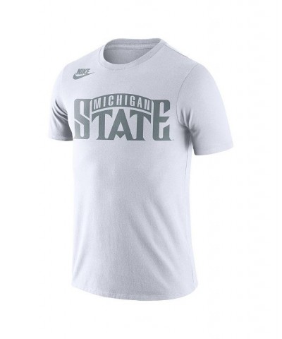 Men's White Michigan State Spartans Basketball Retro 2-Hit T-shirt $23.84 T-Shirts