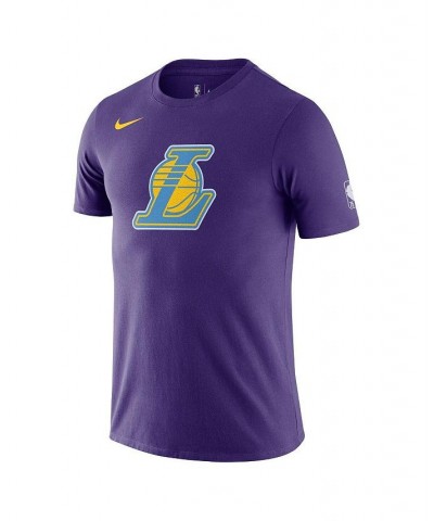 Men's Purple Los Angeles Lakers 2021/22 City Edition Essential Logo T-shirt $15.12 T-Shirts